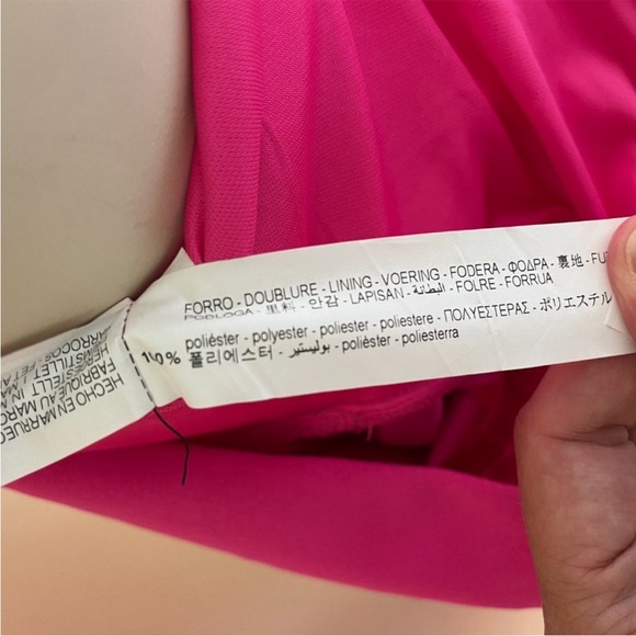 Zara Pink Deep V-Neck Bodysuit - Picture 4 of 4